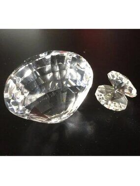 Authentic Swarovski 🦢 Swan Signed Crystal Scallop Shell &  A Bonus mini Clam